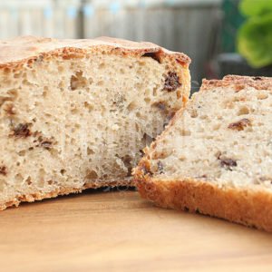 Sourdough wheat-rye prunes bread