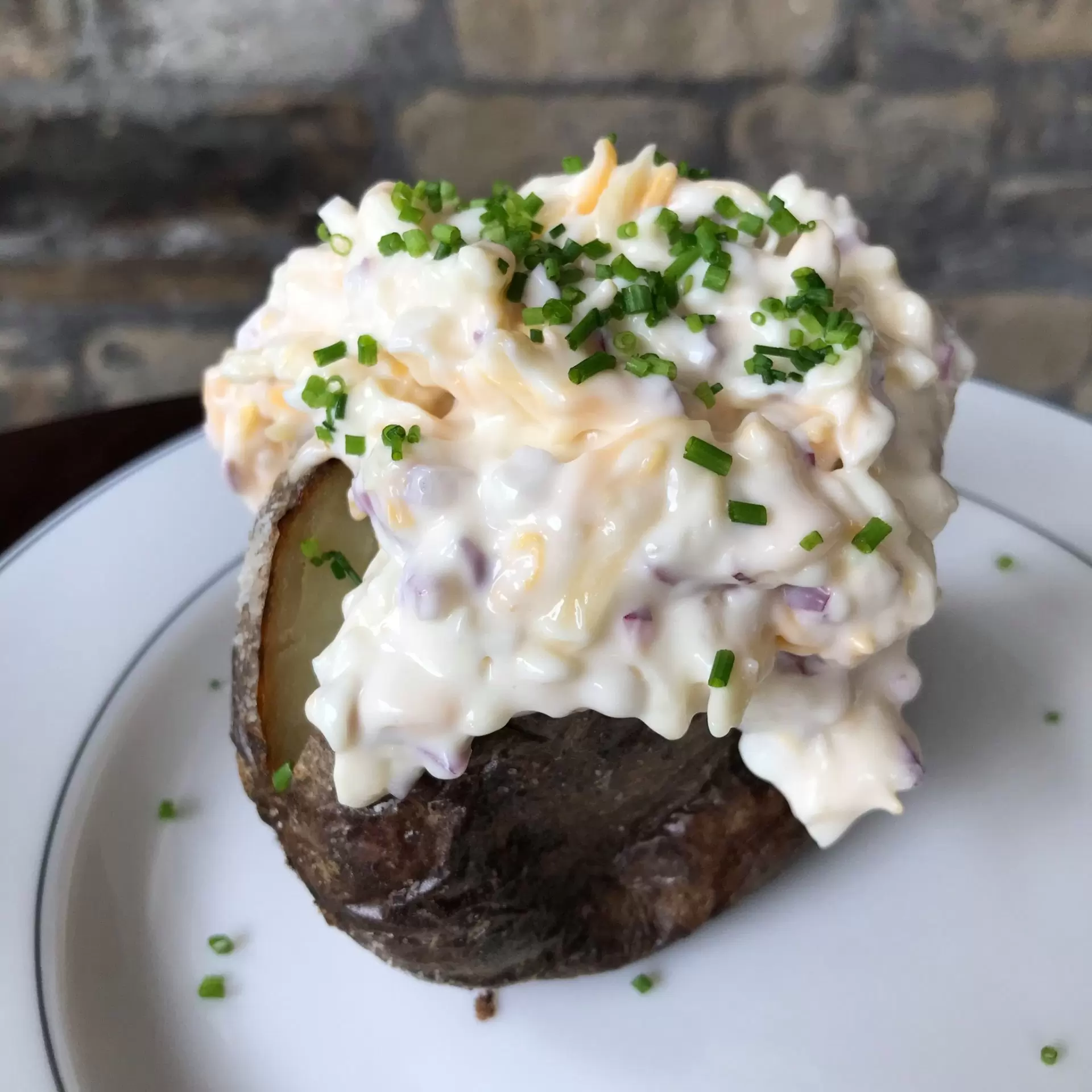 jacket potato cheese & spring onion